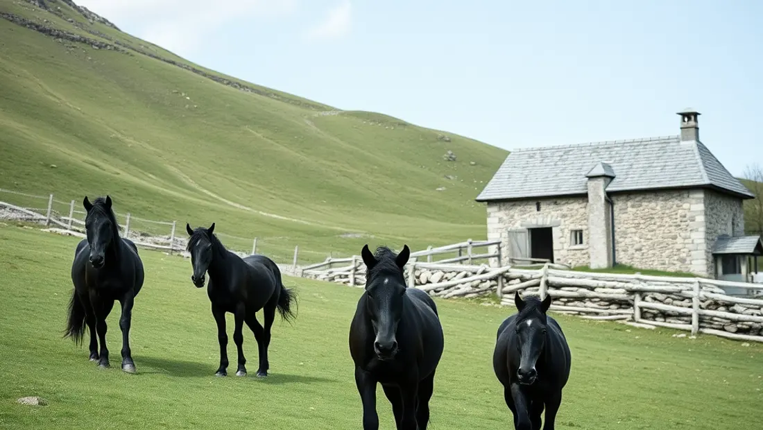 Chevaux mérens à Mérens-les-Vals : illustration 1